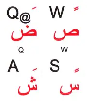GERMAN-ARABIC KEYBOARD STICKER LABEL NON TRANSPARENT WHITE NEW