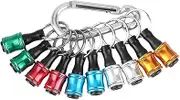 1/4inch Hex Shank Screwdriver Bits Holder Extension Bar Keychain Screw Adapter Drill Change Hand-held Screwdrivers Socket Socket(10pcs-A)