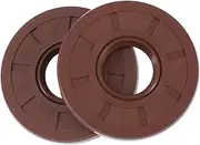 X AUTOHAUX Universal Oil Seal TC Seal Ring Rotary Shaft Seal 20x52x7mm High Pressure FKM Rubber Brown 2 Pcs