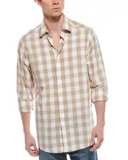 Scott Barber Riviera Poplin Buffalo Plaid Shirt