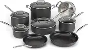 Chef's Classic Nonstick Hard Anodized Cookware 13 Piece Set, 66-13,Black