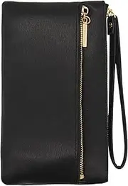 [LJCZKA] Small Leather Wristlet Wallet for Women Clutch Handbags Purses Cellphone Credit Card Holder Pocket with Wrist Strap