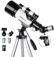 Astronomical Telescope 70mm Aperture 120 Zoom AZ Mount FMC Green Film Optics Portable Tripod Phone Adapter Red Dot Star Finder Christmas Birthday Kids Gift