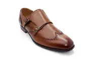 Alfani Men's Eli Tan Wingtip Monk Strap Men's Dress Shoes