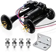 Horn Kit, 12V 150db Car Air Horn Super Loud 2 Trumpet Train Horn Kit with Compressor for Trucks Lorrys Trains Boats Jeep SUV or Vans