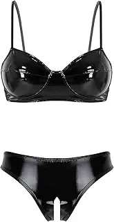 [GRRKDFQ] Women'S Erotic Teddies & Bodysuits Crotch Exposure Underwear Set