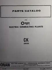 Onan series CK model Electric Gasoline AC Generator Plant Parts Catalog Manual