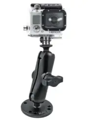 RAM Aluminum Flat Surface Mount & Adapter f/ GoPro Hero, Hero 2, Hero 3 Hero 960