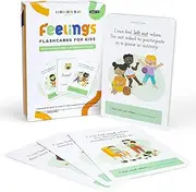 Emotion Cards for Kids - Expression Cards for Toddler to Learn and Communicate Their Emotions - Feeling in a Flash Card, Great Tool for ADHD, Autism, and Therapy | 50 Cards + 4