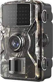 1080P Trail Game Camera with IR Night Vision, Motion Detection, IP66 Waterproof, 0.6S Trigger Time and 2.4'' TFT Color Display for Outdoor Wildlife, Farm Monitoring and Home Security