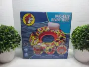Buc-ee's River Tube 48” Round with Back Rest & 2 Cup Holders Float NEW