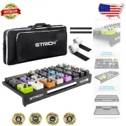 Ergonomic Extra Large Guitar Pedal Board - 24 Effector Capacity with Accessories