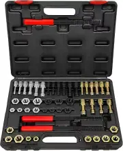 49PCS Thread Repair Chaser Tool UNC UNF Metric Thread Restorer Kit