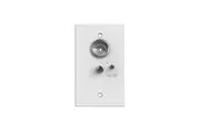 12V DC Power Supply Wall Plate Car Charger 2 TV Out White