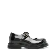 [Moschino] Moschino Leather Mary Jane Flats 40 IT BLACK