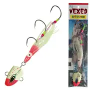 Vexed Bottom Meat Hybrid Jig / Bait Rig 110g Lumo Pinkhead