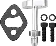 Turbo Flange Adapter, Turbo Oil Water Drain Return Flange Adapter Kit Aluminium Alloy Fit for CT20/CT26 Automotive Replacement Exhaust Flanges