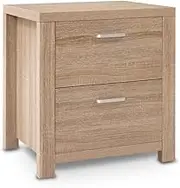Artiss Bedside Table Wood Bed Side Tables Storage Small Narrow Desk Chest of Drawers, with 2 Drawer, Bedroom Furniture Tallboy Lamp Stand Nightstand in 53cm Height