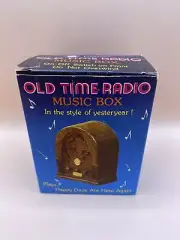 Radio Style Chadwick-Miller Music Box over 3”plays Happy Days Are Here Again NOS