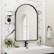 24" X 36" Bathroom Mirror, Bathroom Vanity Mirror Metal Framed, Wall-Mounted Mir