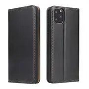 For iPhone 11 Case Leather Flip Wallet Folio Protective Cover with Stand Black