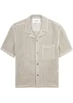 Frame Open-knit Linen Shirt - Beige - S S