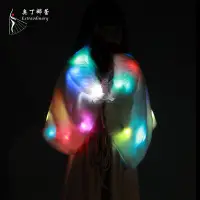 在飛比找蝦皮購物優惠-【奥丁娜蕾】LED發光毛衣披風 歐美萬圣節圣誕節外套仿皮草 