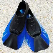 qwmvhfg, Foot Pocket Short Swimming Fins Snorkeling Flippers Underwater Diving Fins