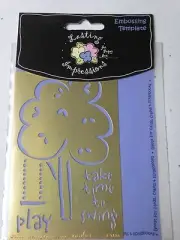 Lasting Impressions Brass Embossing Stencils Tree Swing in Tree L9486 NEW