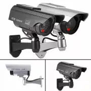 Solar Power Dummy Fake Security CCTV Camera LED Light Surveillance Outdoor