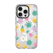 iPhone 16 Pro Clear Case MagSafe Compatible Happy Garden by Laura Jane Illustrations