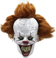 IT Halloween Mask Creepy Scary Pennywise Clown Full Face Joker Costume Cosplay