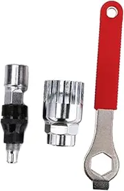 MOBUTOFU 1 Set Convenient Crank Puller Tool Kit for Bike Maintenance Removable Head Non Slip Grip Compatible with Teeth Bottom Bracket Durable Shaft Remover for Easy Installation and Use