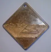 1894 Exposition Universal Antwerp Anvers Klippe Medal Proof Like