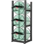 Refrigerant Tank Rack for 3 x 30lbs Cylinders with Adjustable Straps and Holder