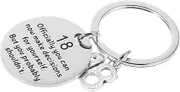 ABOOFAN Birthday Keychain for Boys Inspirational Keyring present Stainless Steel Key Holder Unisex Design for Special Occasion Meaningful Keepsake for Friends