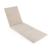 CostwayOutdoor Chaise Lounge Cushion with Hook and Loop Fastener Fixing Straps-Beige