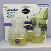 3 Renuzit Pure White Pears Lavender Scented Oil Freshener Refills Air Wick Glade