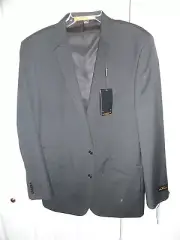 NEW $600 BEN SHERMAN Jacket 44 L Long charcoal dark grey 100% wool SLIM fit
