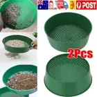 2Pcs Garden Sieve Stone Mesh Soil Sieve Sand Green Small Gravel Composy Soil GT