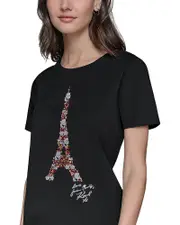 Karl Lagerfeld Paris Floral Eiffel Tee