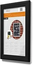 Deflecto A3 Snap Frame (Pack of 10) - Elegant Black Aluminium Clip Frame for Wall Display - Certificate and Poster Holder with Front Opening Clips