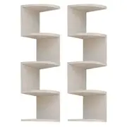 Wall Mounted Corner Storage Rack Classic Wall Rack 5 Layers Semicircular Partitions for Bookshelf St