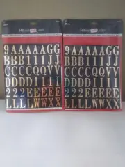 (2) PACK GOLD (112) PIECE HILLMAN REFLECTIVE MYLAR LETTERS & NUMBERS #842266