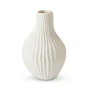 Akira Textured White Vase