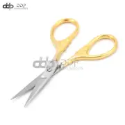 Sewing Embroidery Scissors 3.5'' Gold Handle Needle Thread (S.Steel) BTS-656