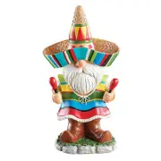 Hand-Painted Colorful Mariachi Festive Gnome