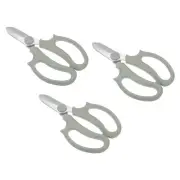 3Pcs Garden Scissors Floral Shears Floral Scissor Gardening Pruning Shear Grey