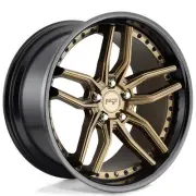 20x10.5" Niche Wheels M195 Methos Matte Bronze Face with Gloss Black Lip Rims (for: Honda)