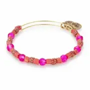 Alex and Ani Orange /Pink Beaded Expandable Wire Bangle #551